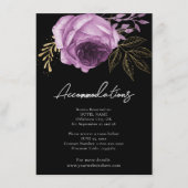 Gothic Floral Wedding Accommodding Enclosure Car Informatiekaartje (Voorkant)