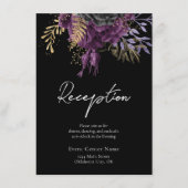 Gothic Floral Wedding Accommodding Enclosure Informatiekaartje (Voorkant)