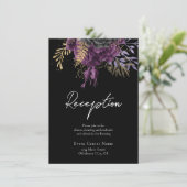 Gothic Floral Wedding Accommodding Enclosure Informatiekaartje (Staand voorkant)