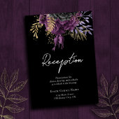 Gothic Floral Wedding Accommodding Enclosure Informatiekaartje