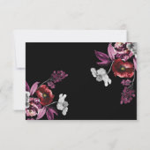 Gothic Floral Wedding-antwoordkaarten RSVP (Achterkant)