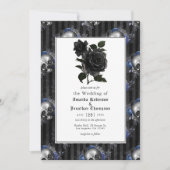 Gothic Floral Wedding Foto Kaart (Voorkant)