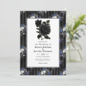  Gothic Floral Wedding Foto Kaart (Staand voorkant)