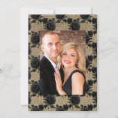  Gothic Floral Wedding Foto Kaart (Achterkant)