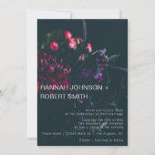 Gothic Floral Wedding Invitation Kaart (Voorkant)