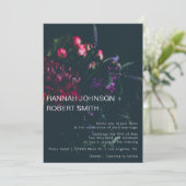 Gothic Floral Wedding Invitation Kaart (Staand voorkant)