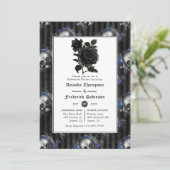  Gothic Floral Wedding Rehearsal Dinner Kaart (Staand voorkant)