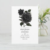 Gothic Floral Wedding Save The Date (Staand voorkant)