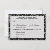 Gothic Flourish Black & Grey Response Kaart (Voorkant)