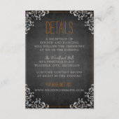 Gothic Flourish Halloween Holiday Dark Wedding Informatiekaartje (Voorkant)