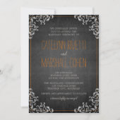 Gothic Flourish Halloween Holiday Dark Wedding Kaart (Voorkant)