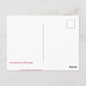 Gothic Flower Retro  Ink Red en Black Text Briefkaart (Achterkant)