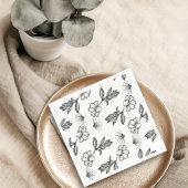 Gothic Flower tattoo Baby shower Servet