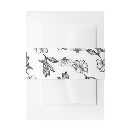 Gothic Flower tattoo Baby shower Uitnodigingen Wikkel (Voorkant Voorbeeld)