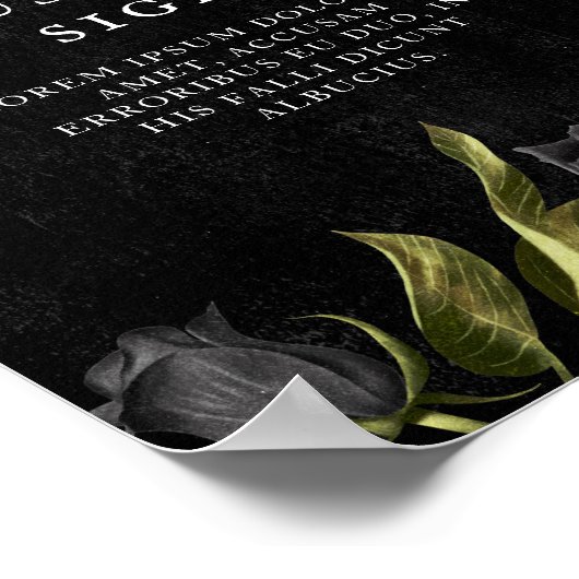 Gothic Flower Vrijgezellenfeest Aangepast teken Poster (Hoek)