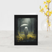 Gothic Forest  Floral Ghost Halloween Haunt Kaart (Gele Bloem)