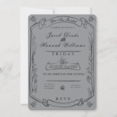 Gothic Forest Moody Wedding Invitation Kaart (Voorkant)