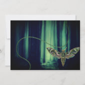 Gothic Forest Moth Wedding Kaart (Achterkant)