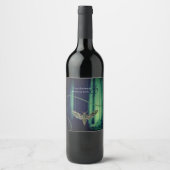 Gothic Forest Moth Wedding Wijn Etiket (Voorkant)