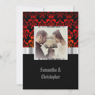 Gothic foto template wedding uitnodiging