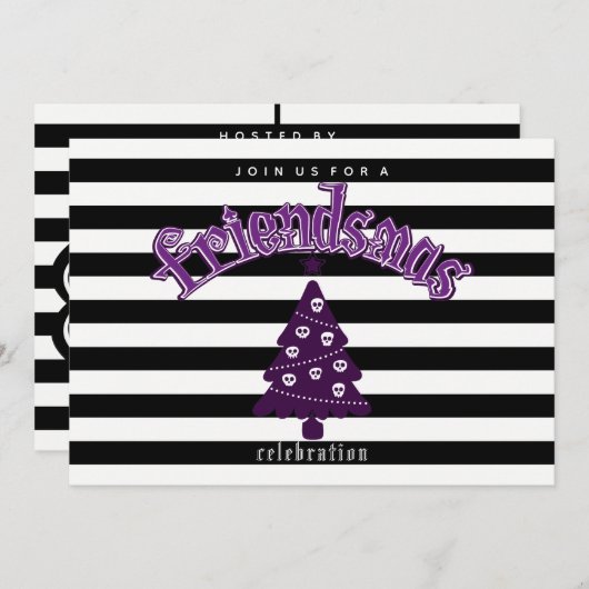 Gothic Friendsmas Invitation Kaart (Voorkant / Achterkant)