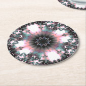 Gothic Frozen Winter Spider Web Ronde Kartonnen Onderzetter (Gebogen)