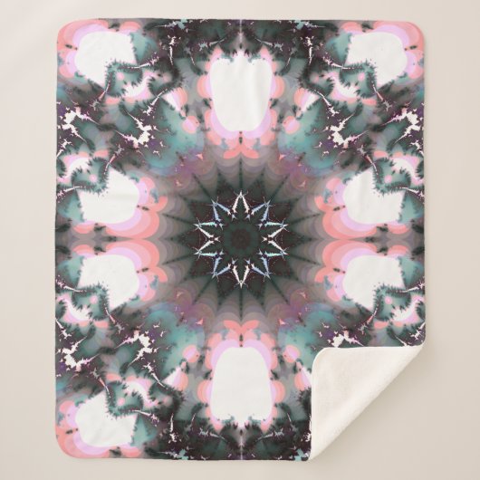 Gothic Frozen Winter Spider Web Sherpa Deken (Voorkant)