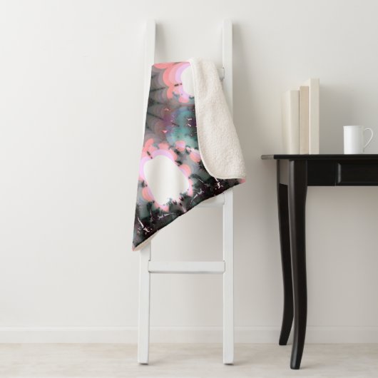 Gothic Frozen Winter Spider Web Sherpa Deken (In situ)