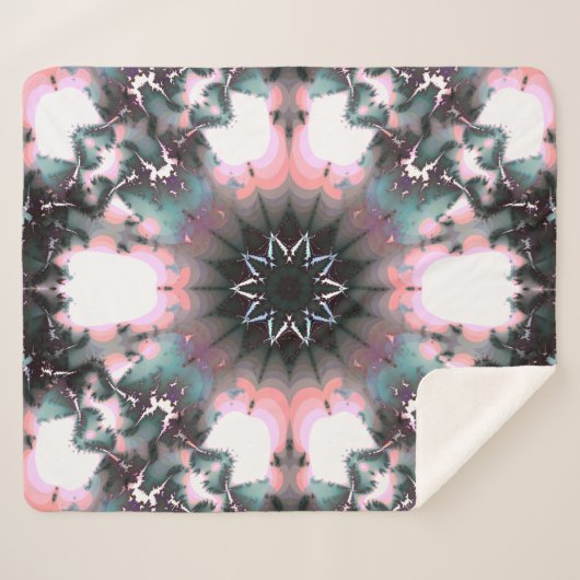 Gothic Frozen Winter Spider Web Sherpa Deken (Voorkant (horizontaal))