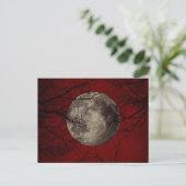Gothic Full Moon met slingerende bomen Briefkaart (Staand voorkant)