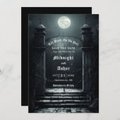 Gothic Full Moon Save the Date (Voorkant / Achterkant)