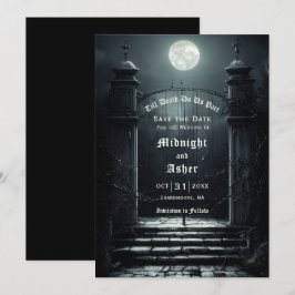 Gothic Full Moon Save the Date