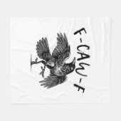 Gothic Funny F Caw F Crow Aesthetic Casual Look Fleece Deken (Voorkant (Horizontaal))