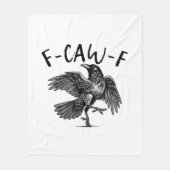 Gothic Funny F Caw F Crow Aesthetic Casual Look Fleece Deken (Voorkant)