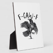 Gothic Funny F Caw F Crow Aesthetic Casual Look Fotoplaat (Zijkant)