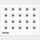Gothic Funny F Caw F Crow Aesthetic Casual Look Ronde Sticker (Vel)
