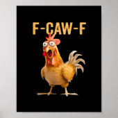 Gothic Funny Humor Crow F-Caw-F Poster (Voorkant)