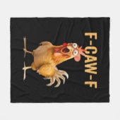 Gothic Funny Humor Crow F Caw F Style Fleece Deken (Voorkant (Horizontaal))