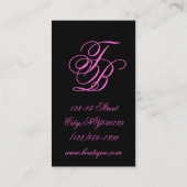 gothic Fuschia Grunge tattoo artiest Visitekaartje (Achterkant)