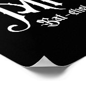 Gothic Future Mrs Bruid Bijpassende Vleermuis Bach Poster (Hoek)