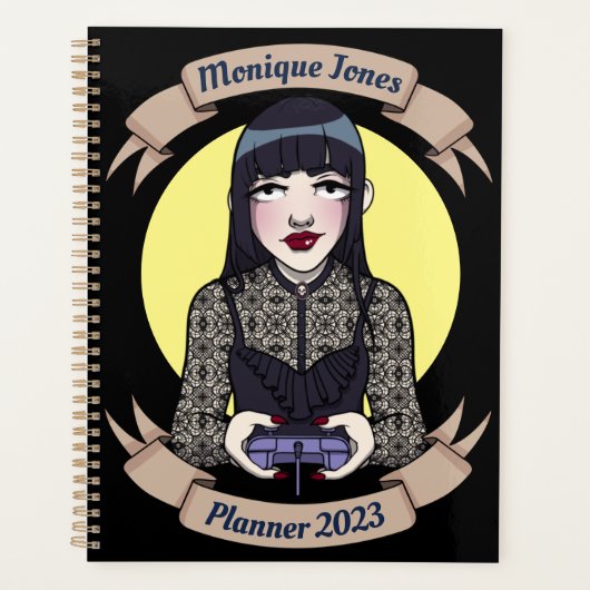 Gothic Gamer Girl Planner (Voorkant)