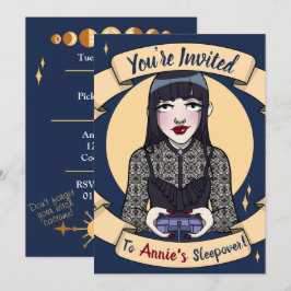 Gothic Gamer Girl Slapepover Kaart