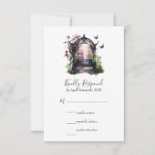 Gothic Garden Bench Handfasting RSVP Kaartje (Voorkant)