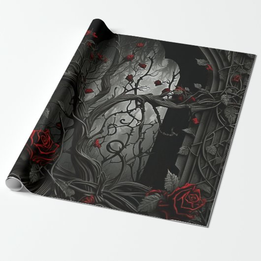 Gothic Garden Cadeaupapier (Uitgerold)