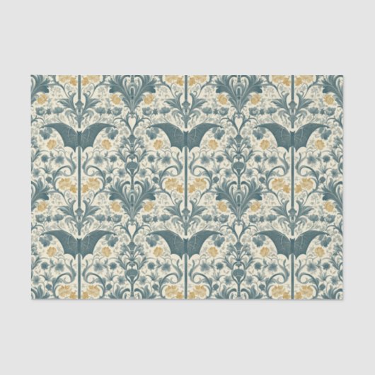 Gothic Garden Flight Tissue Paper – Donkere Bloeme Tissuepapier (Voorkant)