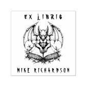 Gothic Gargoyle Bewakingsboek Horror Ex Libris Zelfinktende Stempel (Design)