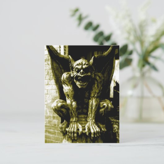Gothic Gargoyle Briefkaart (Staand voorkant)