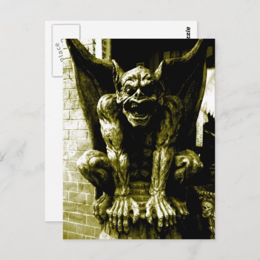 Gothic Gargoyle Briefkaart (Voorkant / Achterkant)