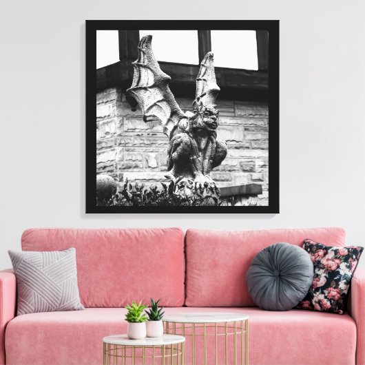 Gothic Gargoyle Canvas Afdruk (Insitu (Woonkamer))