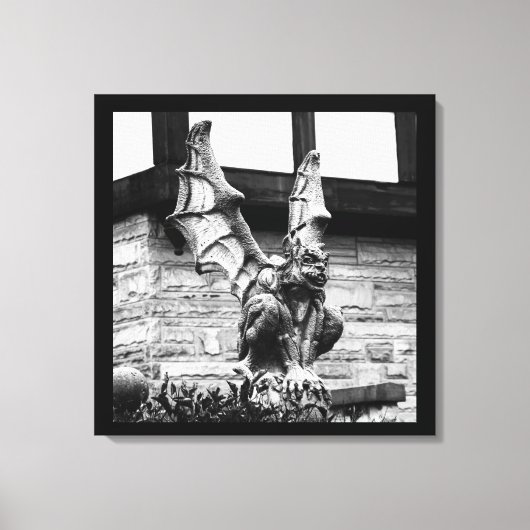 Gothic Gargoyle Canvas Afdruk (Voorkant)